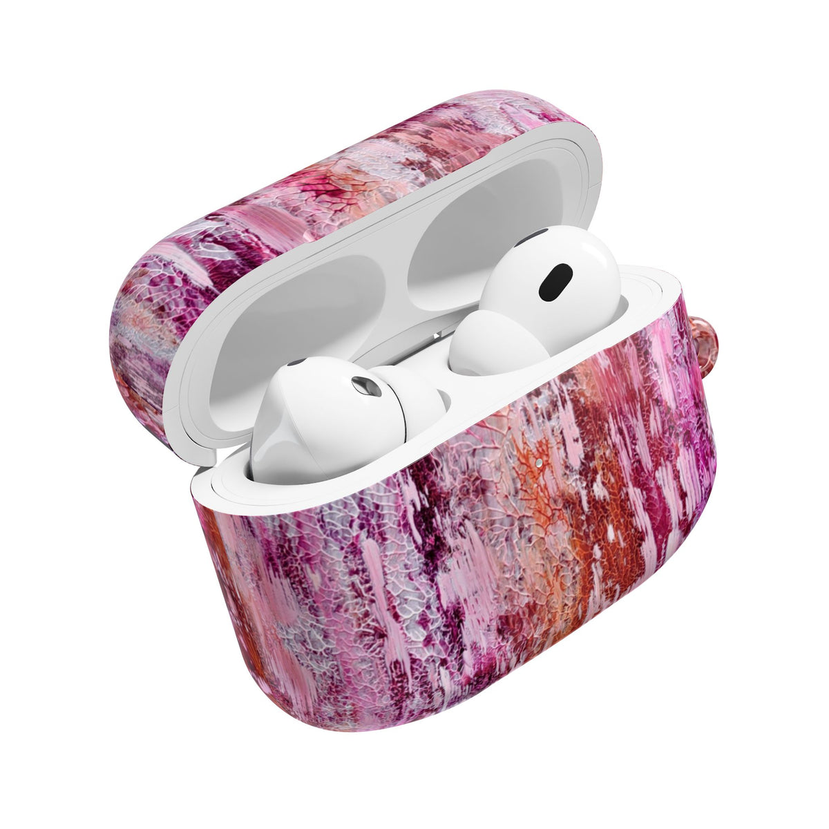 Abstract Pink Marble AirPod Case – Protective Artistic Earbud Cover
