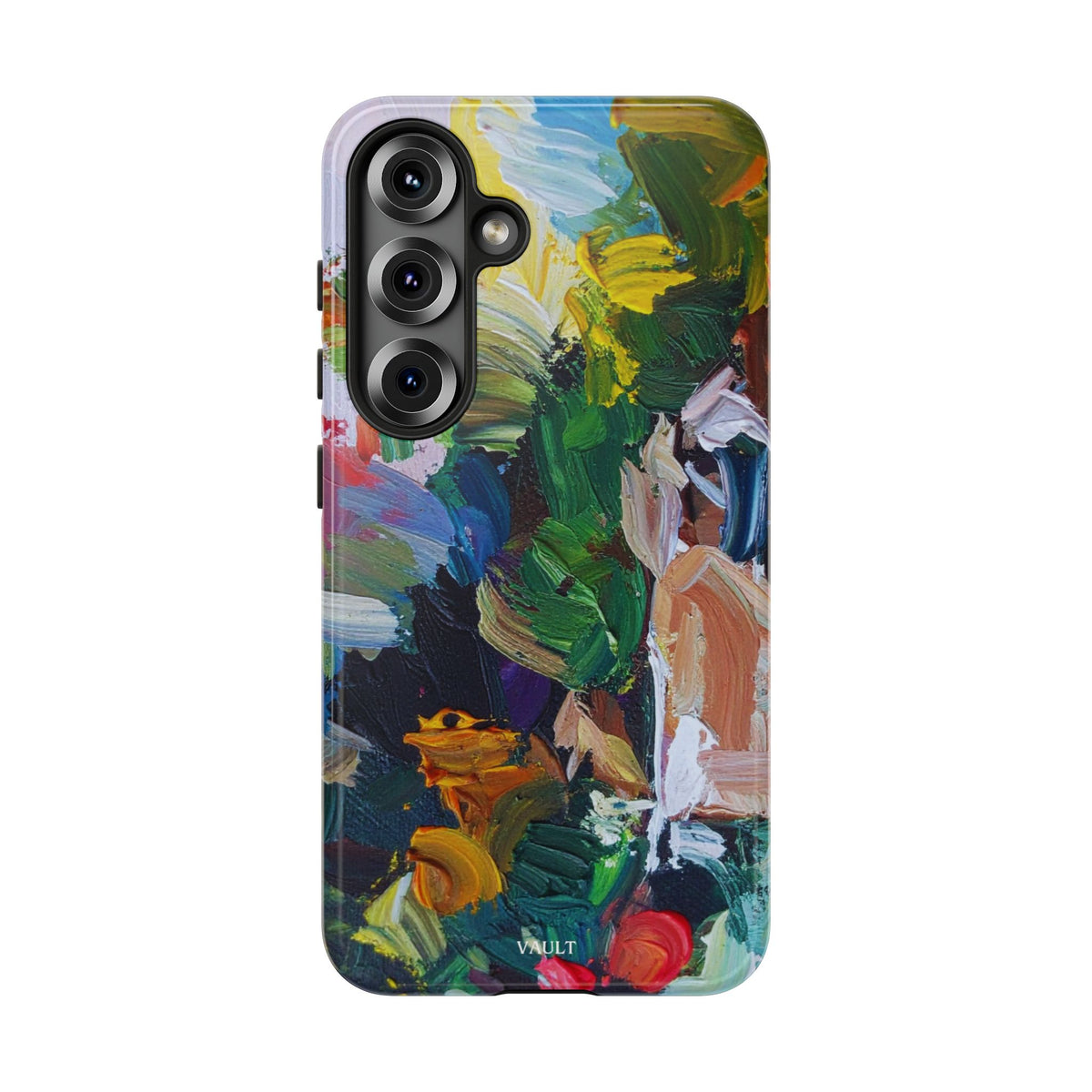 Abstract Paint Brushstroke Phone Case — Colorful Artistic Tough Case