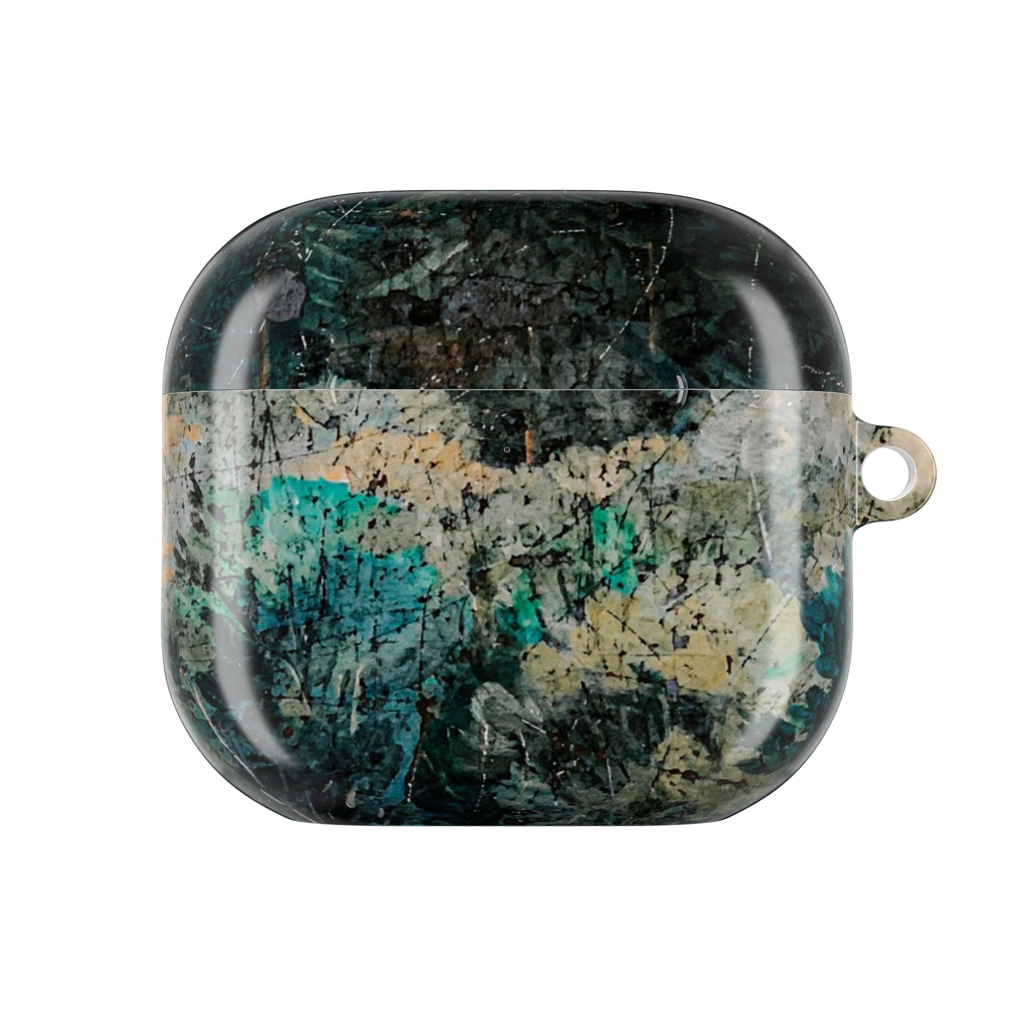 Marbled Forest AirPod Case — Green Teal Abstract Protective Cover
