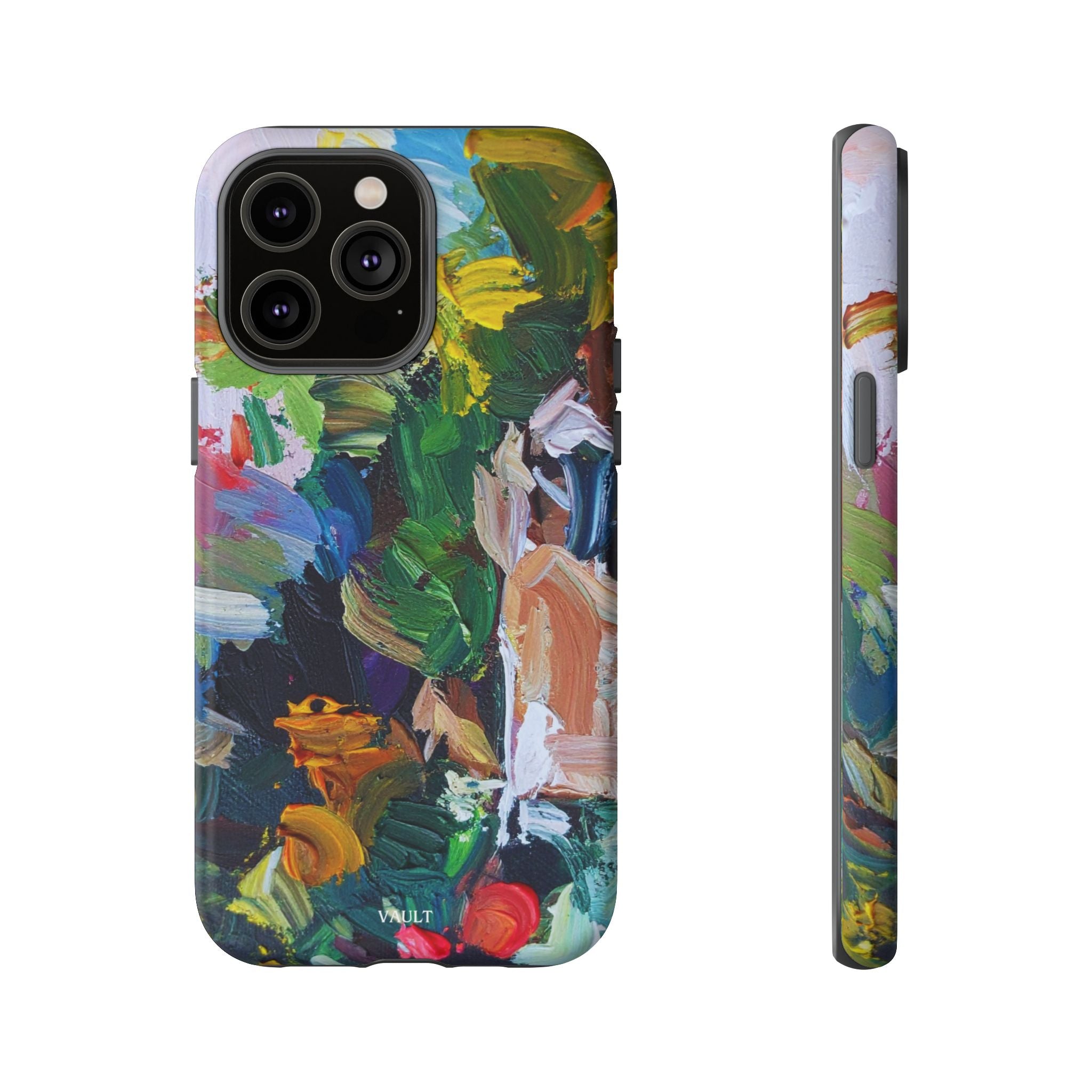 Abstract Paint Brushstroke Phone Case — Colorful Artistic Tough Case
