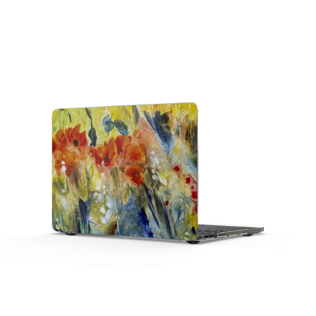 Floral Watercolor MacBook Case — Bright Garden Laptop Cover