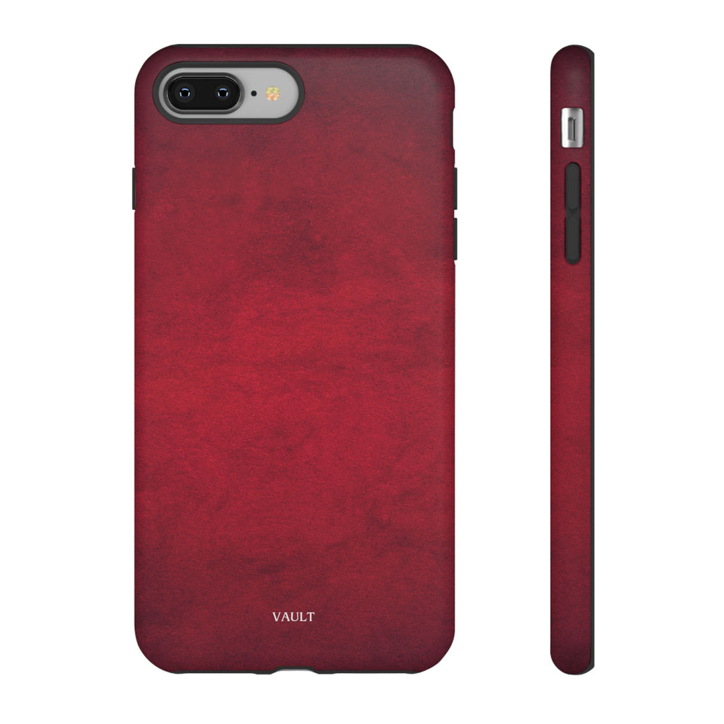 Red Leather Texture Phone Case Impact-Resistant Case