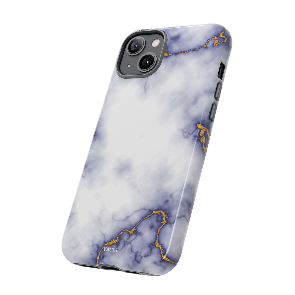 Purple Marble Tough Phone Case with Gold Veins