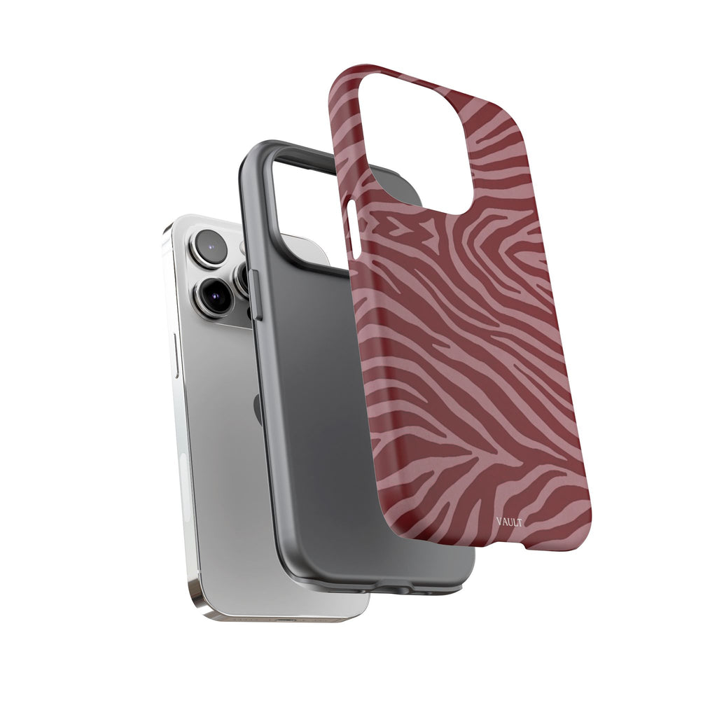 Red Zebra Print Tough Phone Case