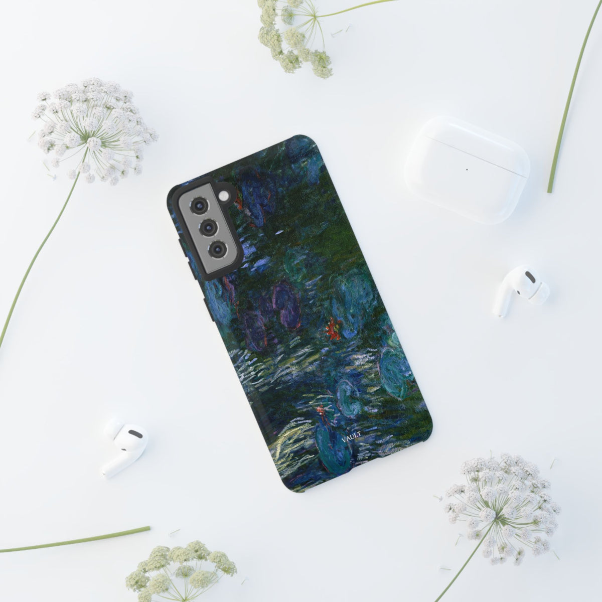 Water Lilies Tough Phone Case — Impressionist Art Protective Cover