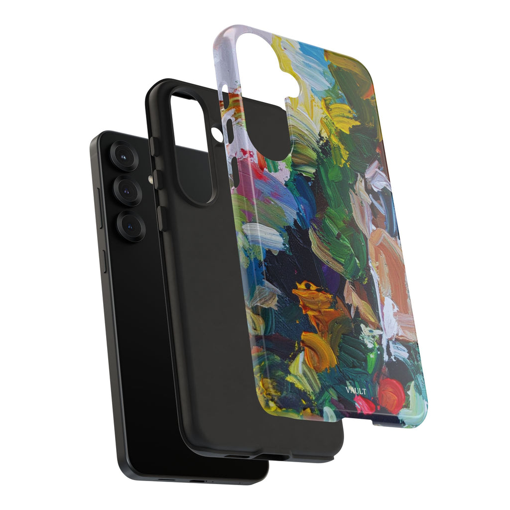 Abstract Paint Brushstroke Phone Case — Colorful Artistic Tough Case