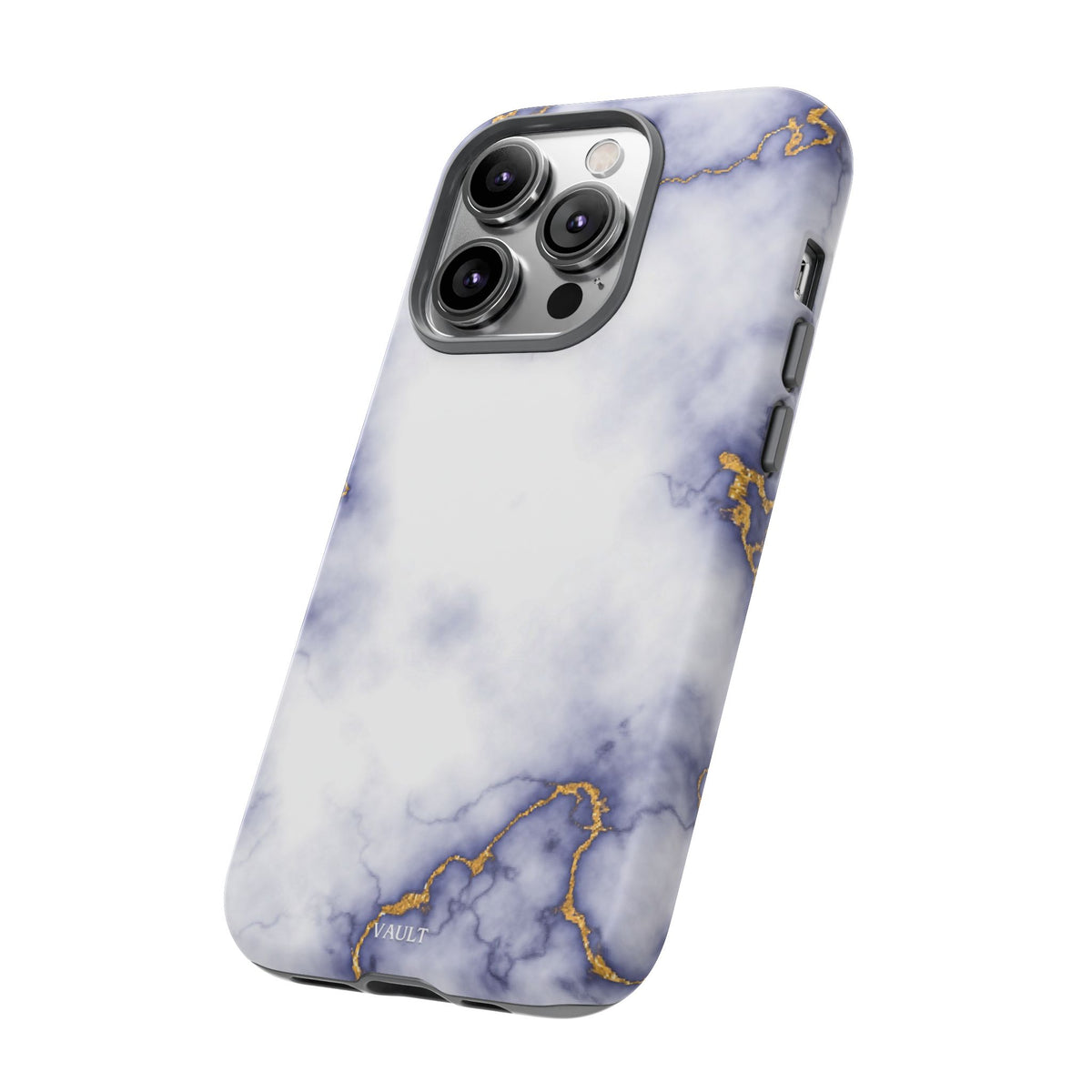 Purple Marble Tough Phone Case with Gold Veins