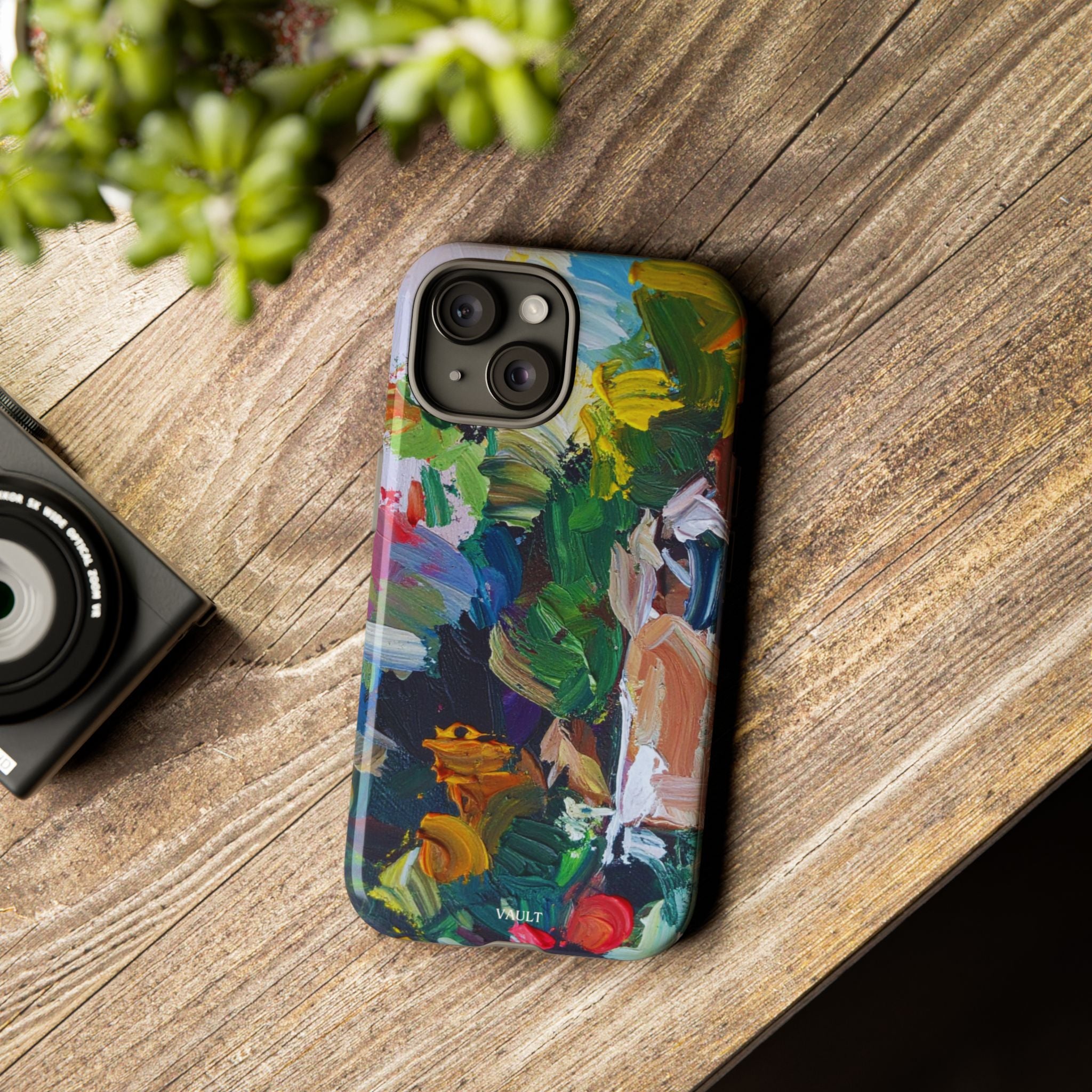 Abstract Paint Brushstroke Phone Case — Colorful Artistic Tough Case