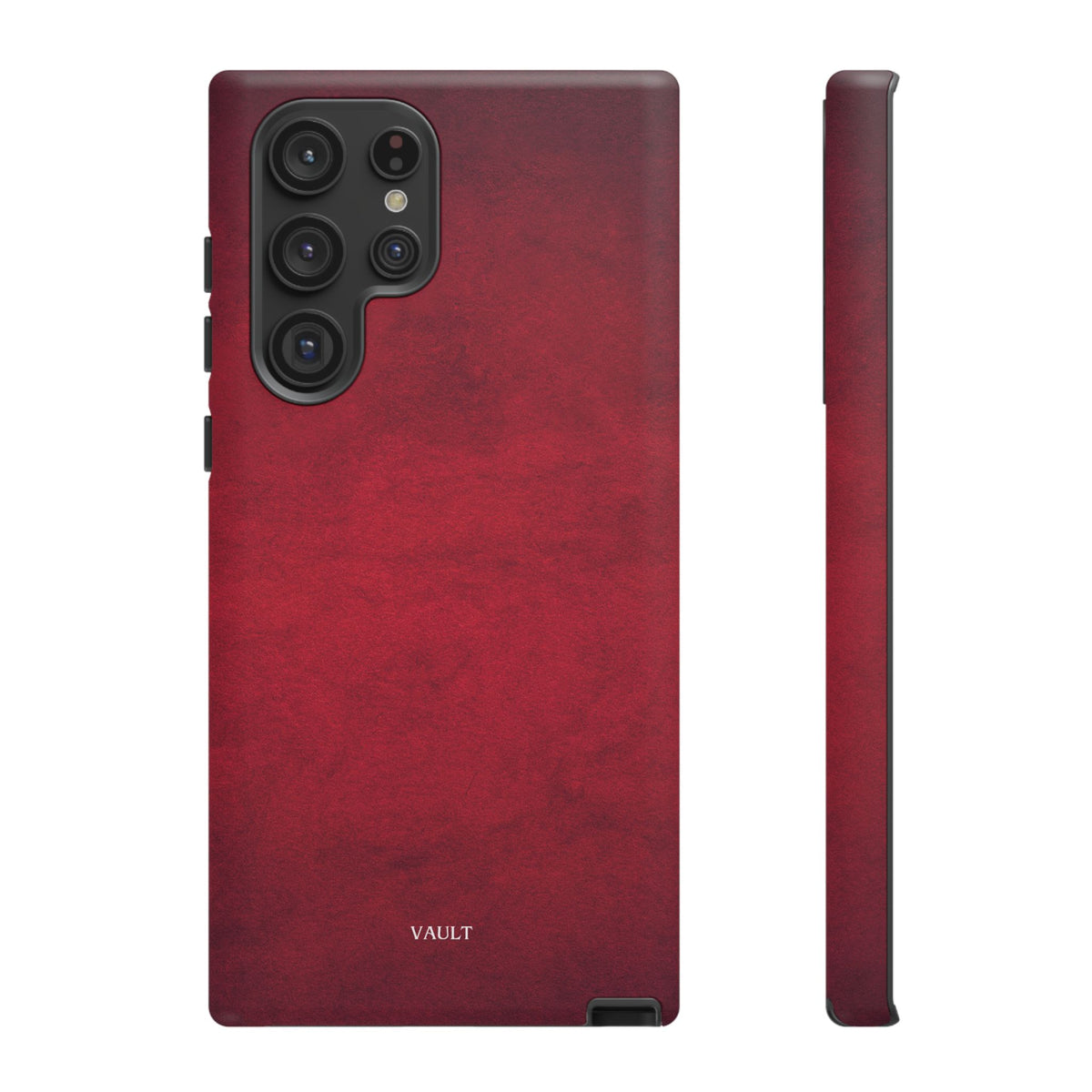 Red Leather Texture Phone Case Impact-Resistant Case