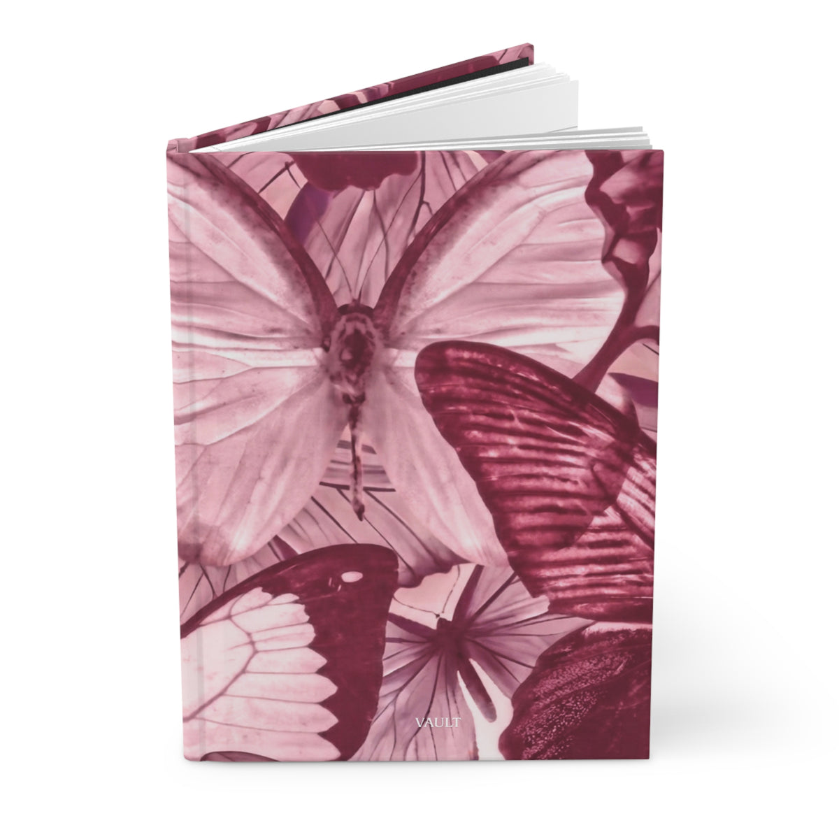 Butterfly Garden Hardcover Journal — Rose Botanical Notebook for Writing & Gratitude