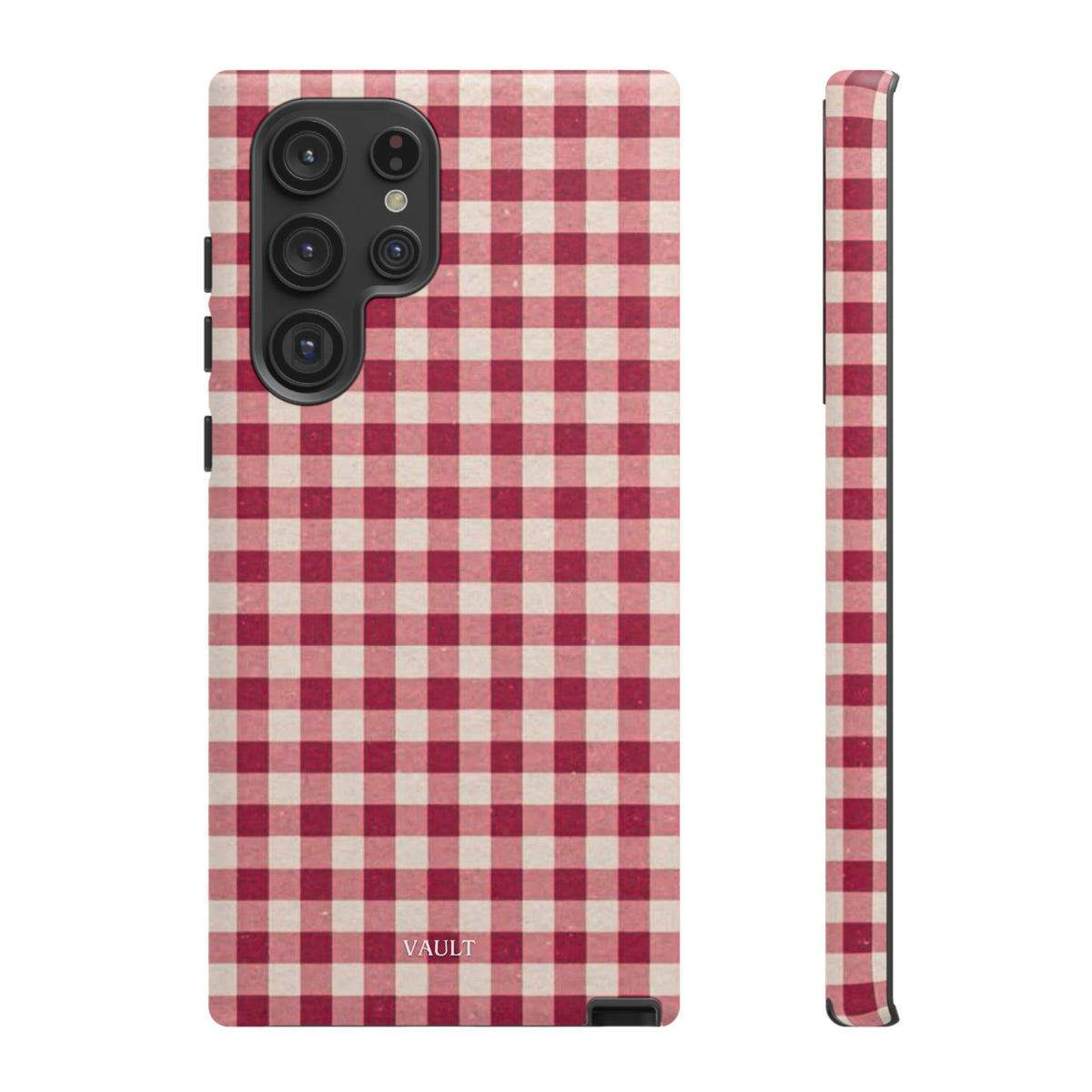 Gingham Phone Case — Red Plaid Tough Case