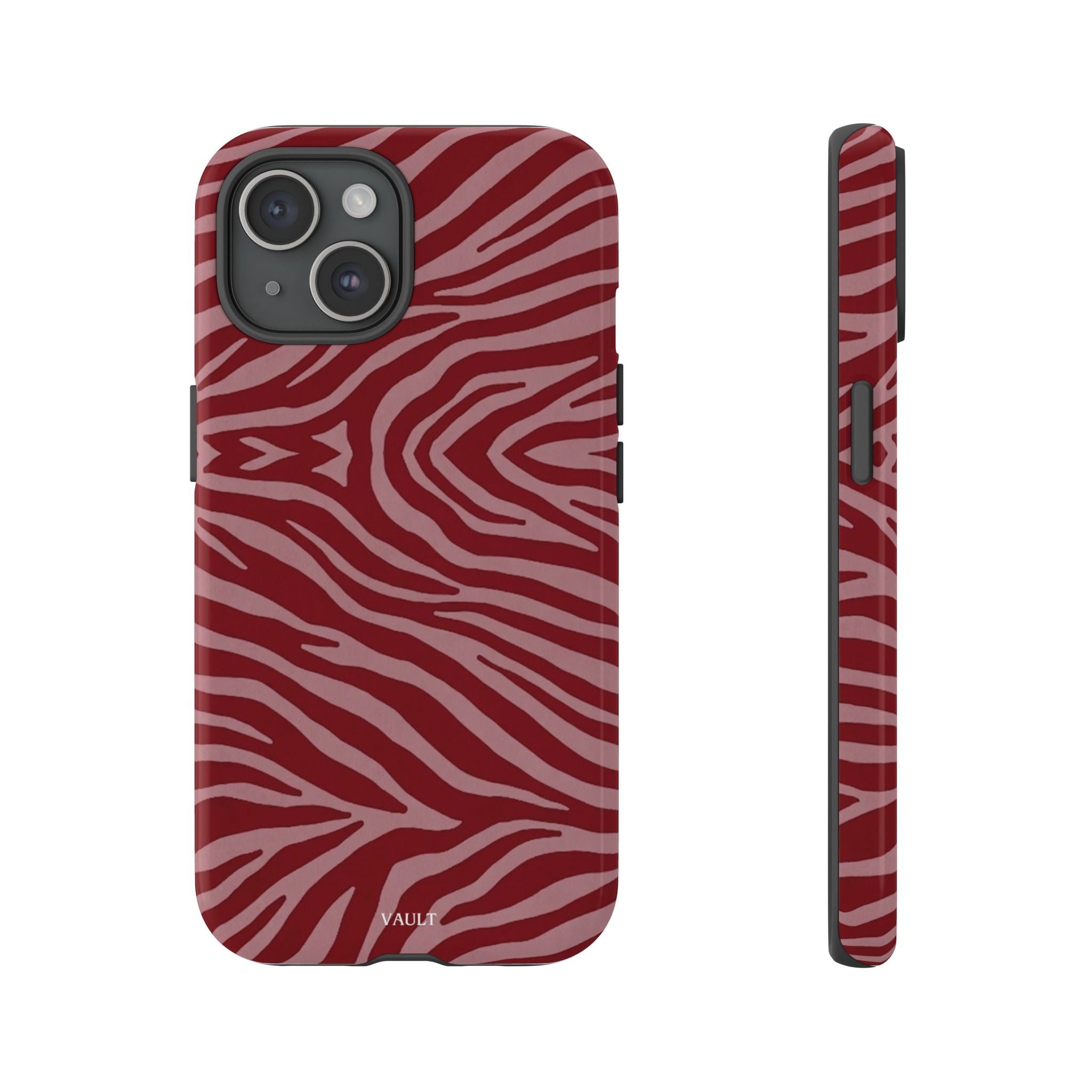 Red Zebra Print Tough Phone Case