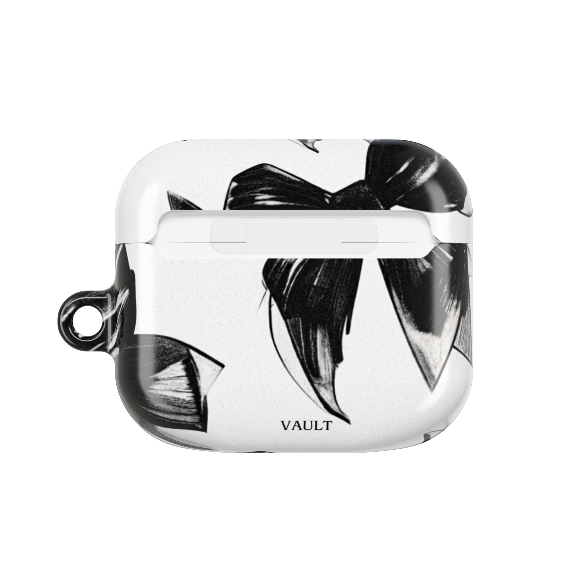 Floral Noir AirPod Case — Black & White Botanical Protective Cover