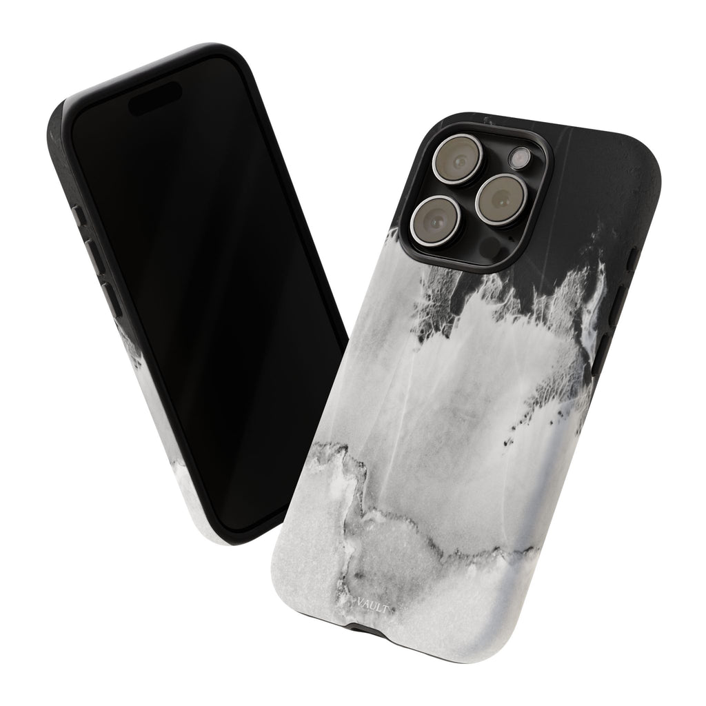 Marble Ink Tough Case — Black & White Abstract Phone Cover