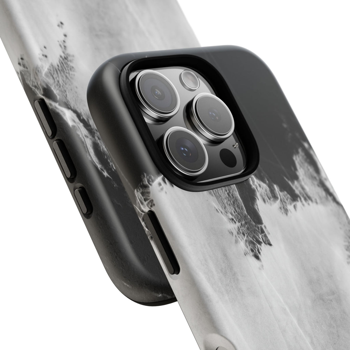 Marble Ink Tough Case — Black & White Abstract Phone Cover