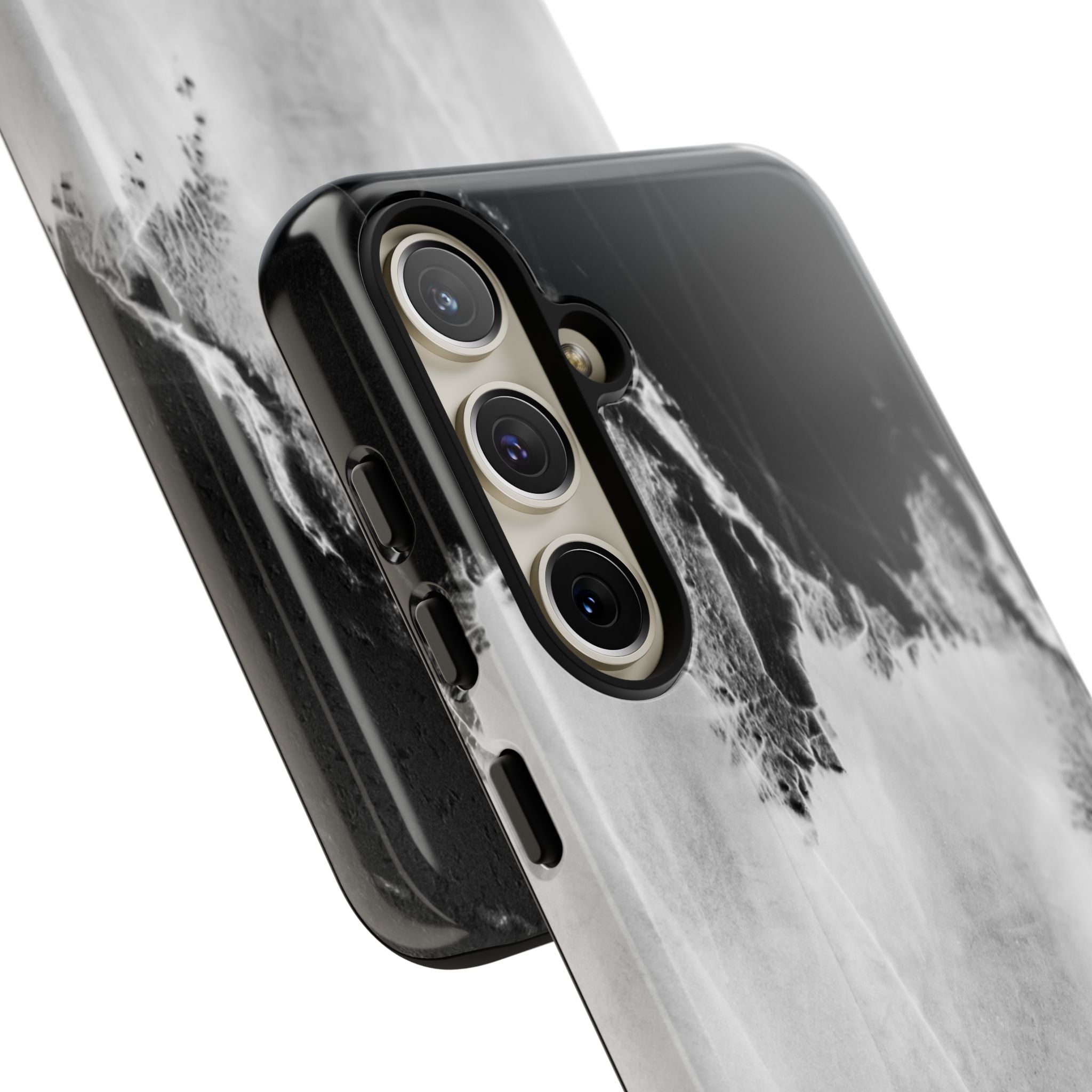 Marble Ink Tough Case — Black & White Abstract Phone Cover