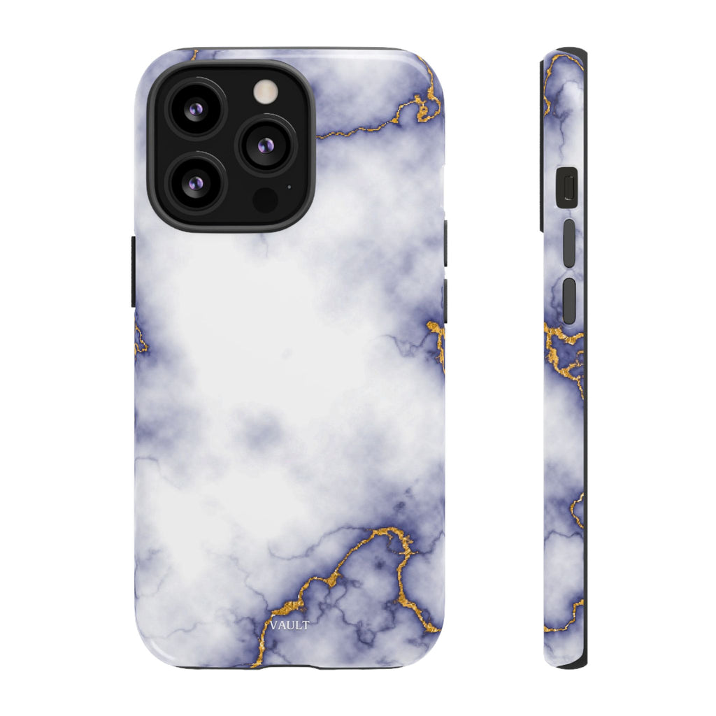 Purple Marble Tough Phone Case with Gold Veins