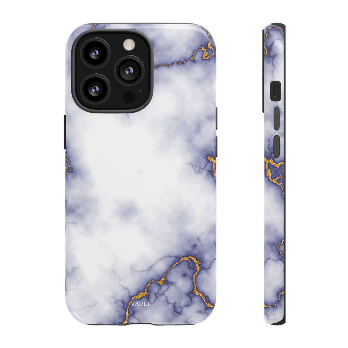 Purple Marble Tough Phone Case with Gold Veins
