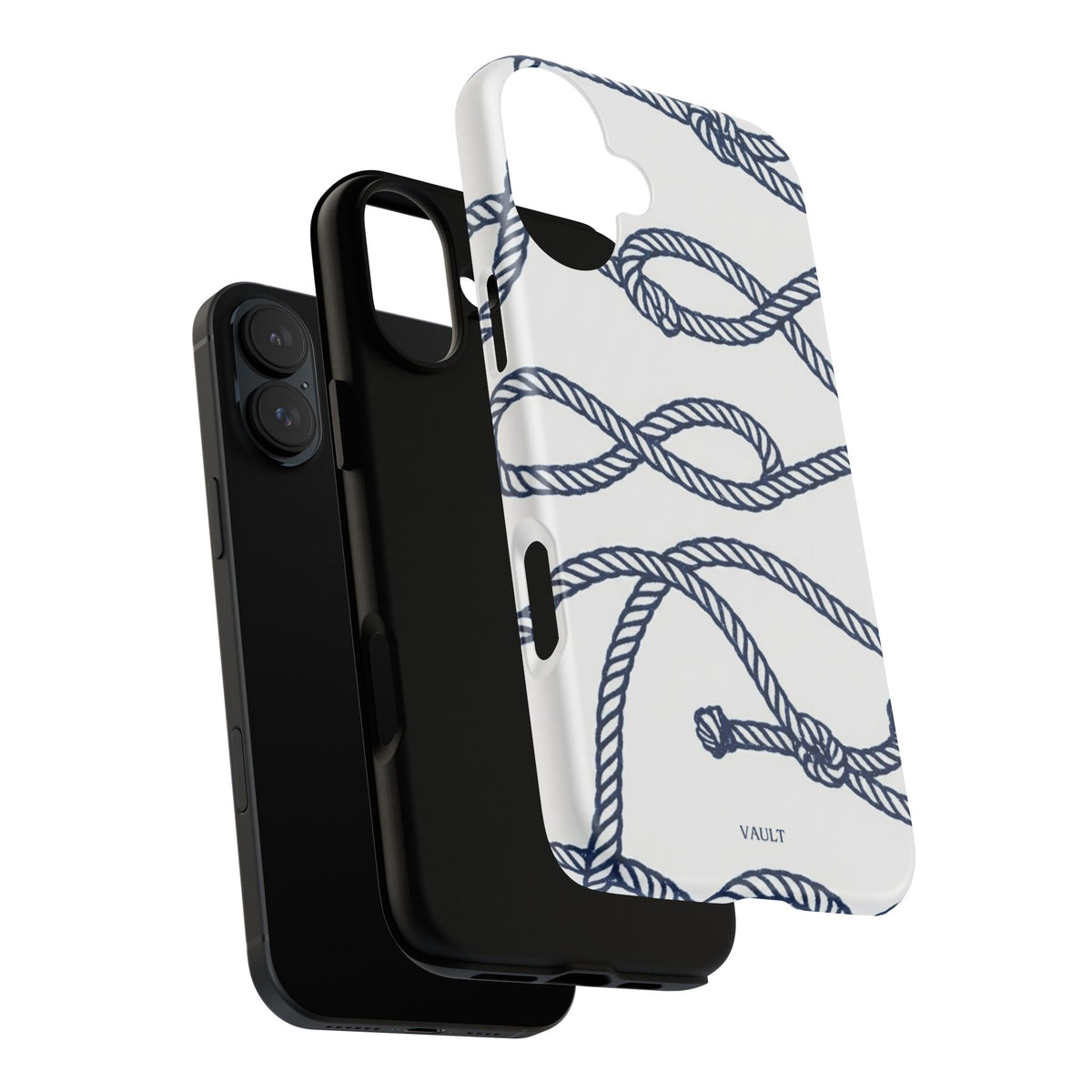 Nautical Rope Tough Case — Protective Phone Cover with Navy Knot Design