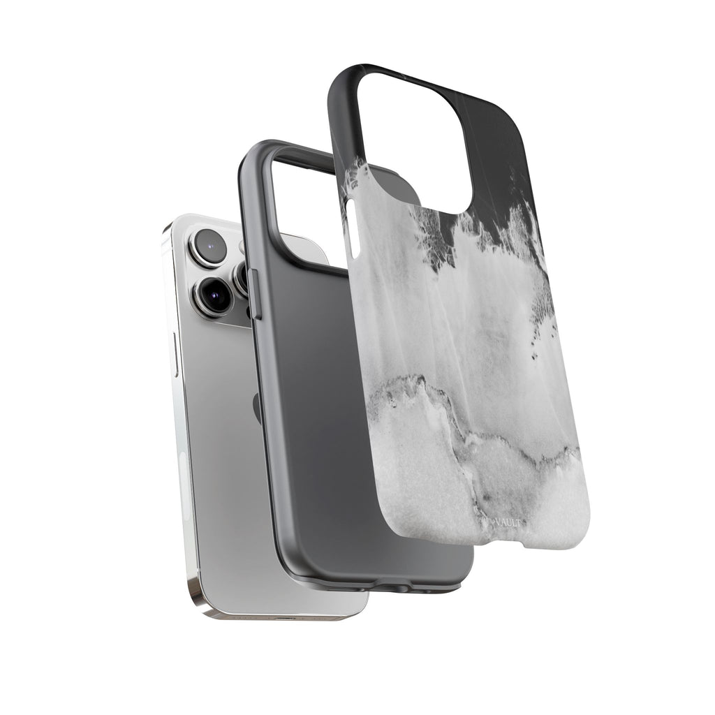 Marble Ink Tough Case — Black & White Abstract Phone Cover