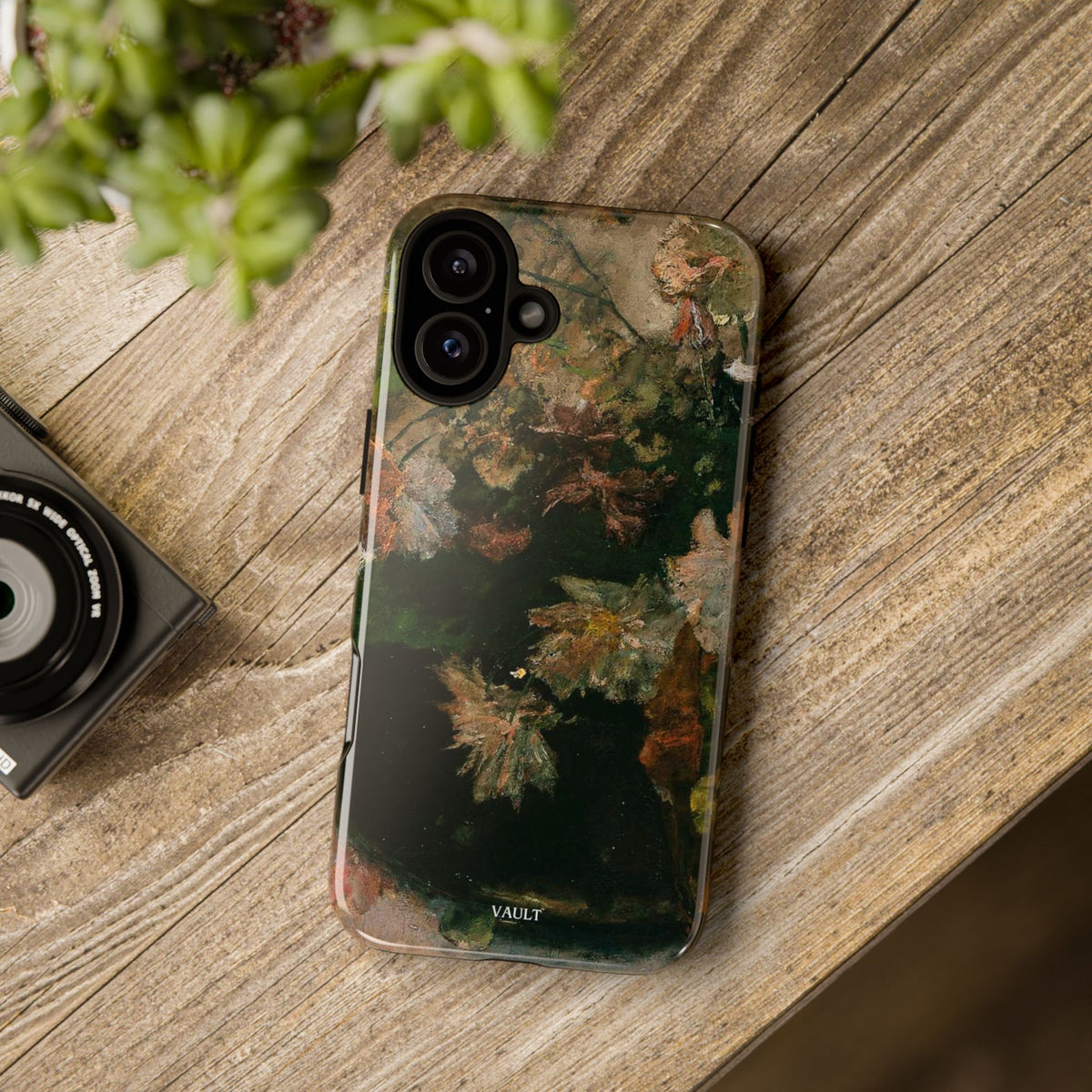 Floral Painterly Tough Phone Case — Vintage Autumn Leaves Phone Cover