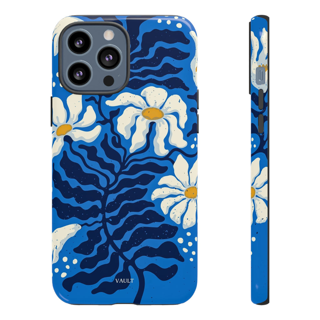 Blue Daisy Tough Phone Case — Floral Protective Phone Cover