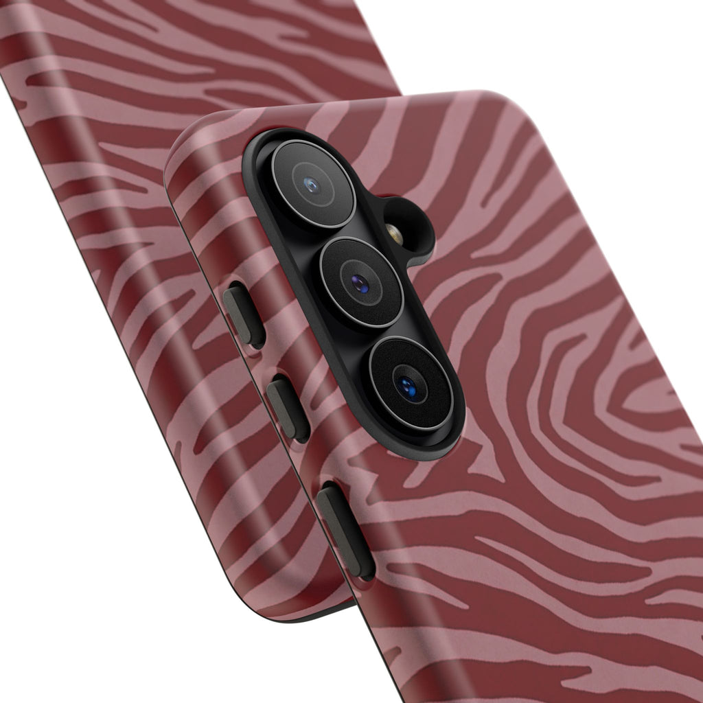 Red Zebra Print Tough Phone Case