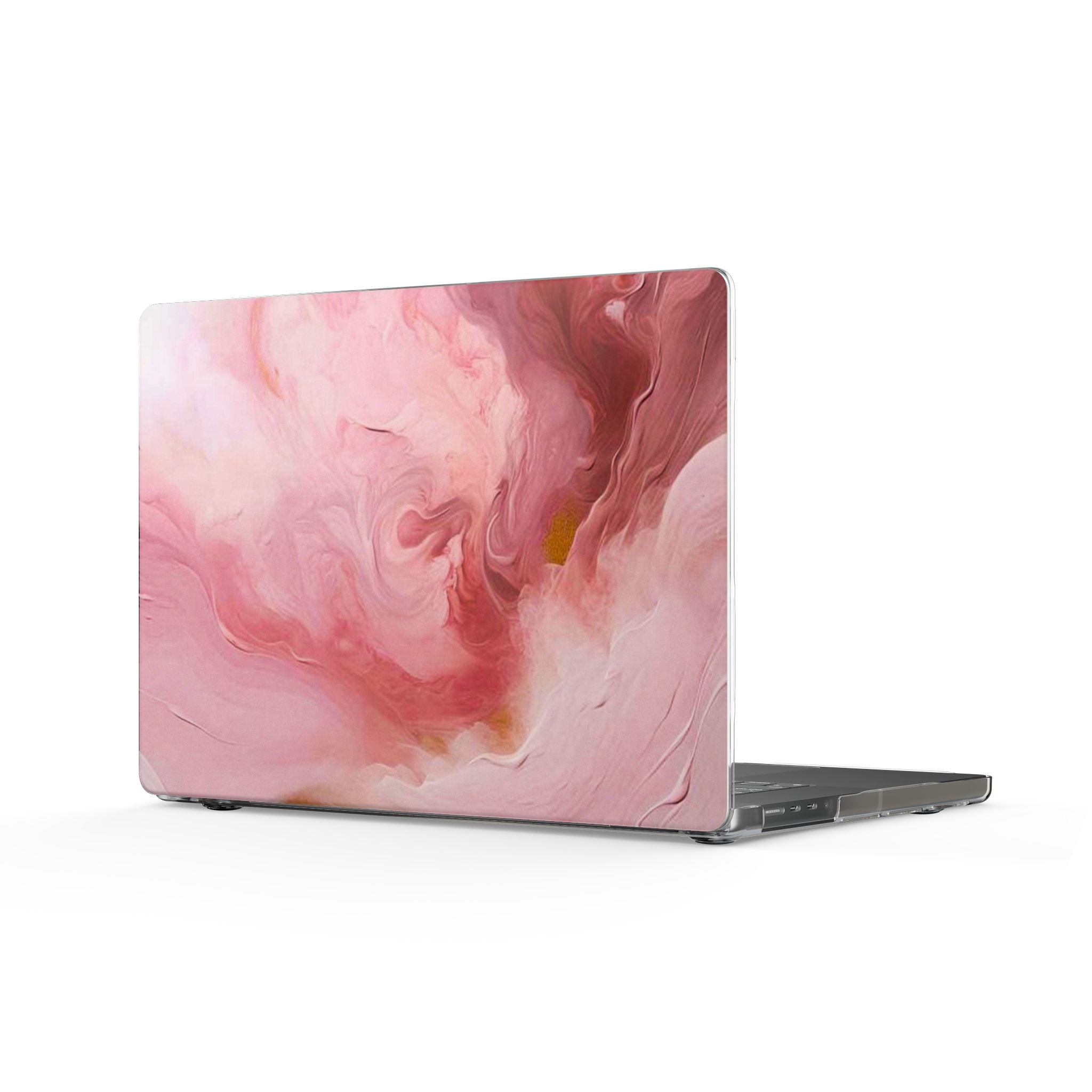 Pink Marble MacBook Case — Cloudy Rose Protective Laptop Cover