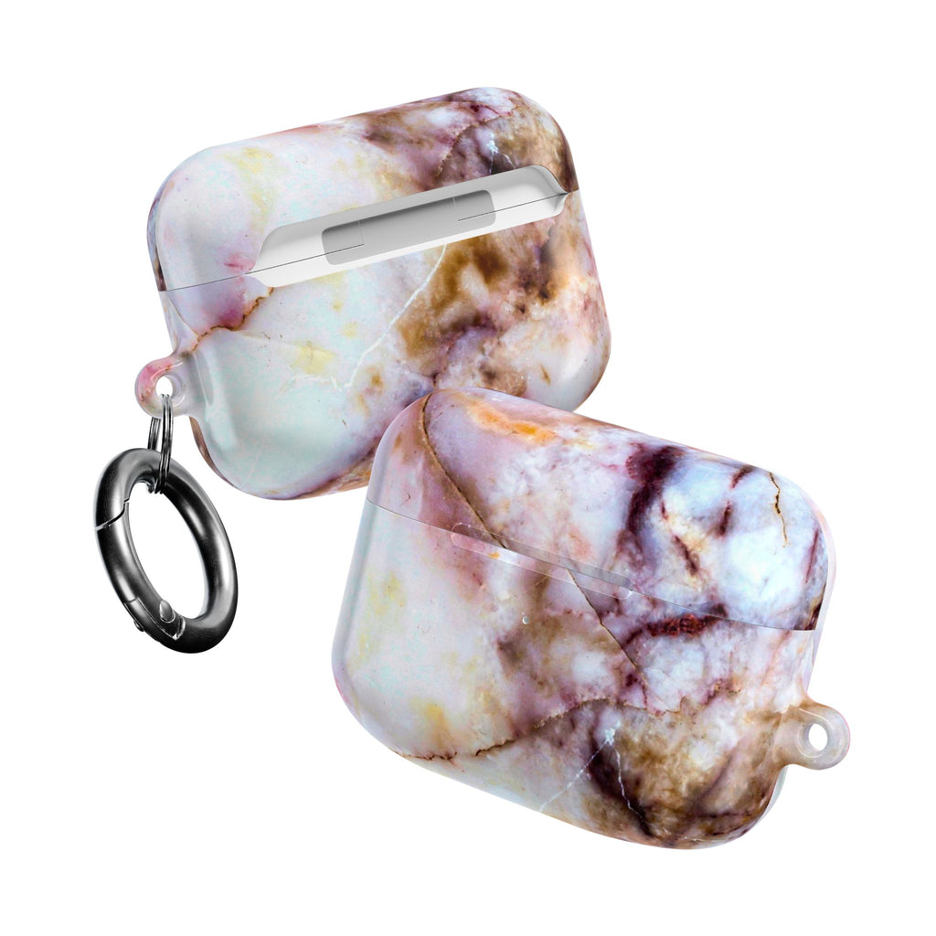 Marble Pink AirPod Case – Pink & Gold Marble Protective AirPods Cover