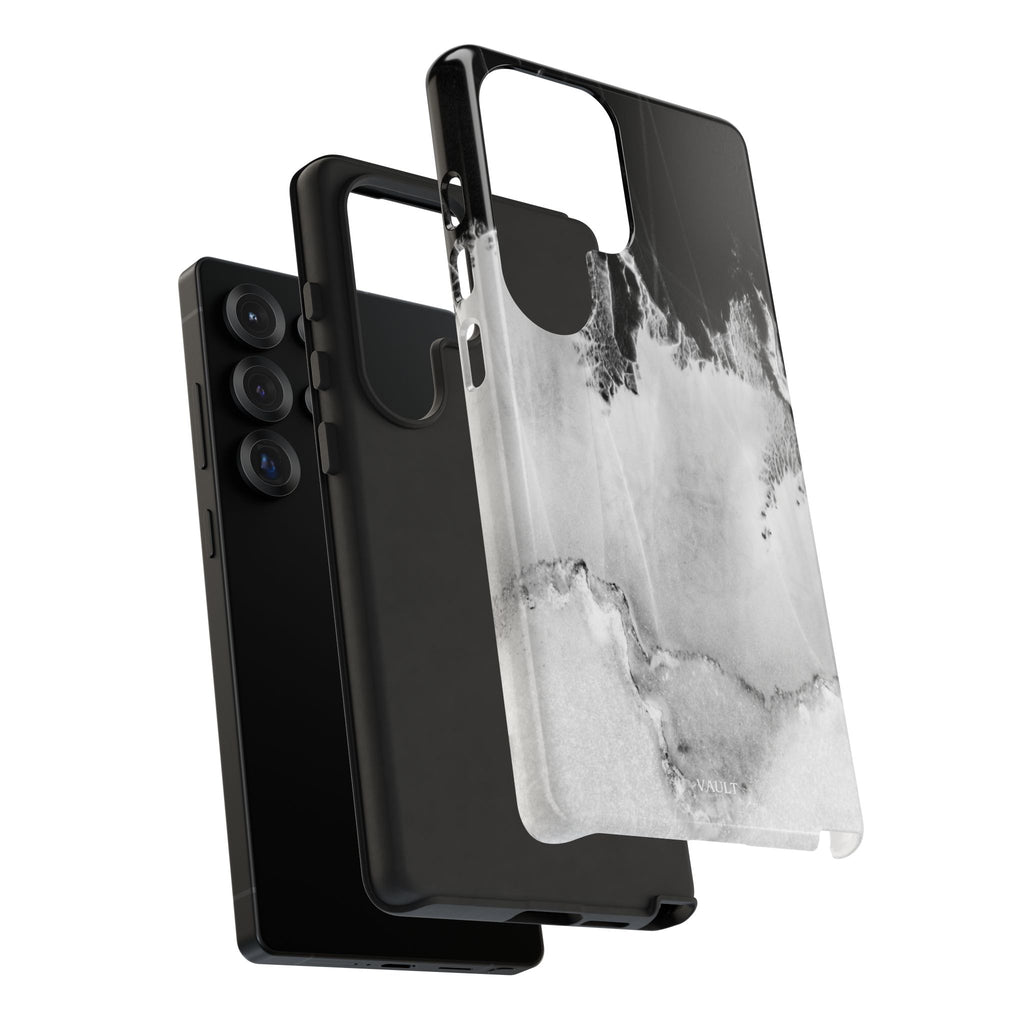 Marble Ink Tough Case — Black & White Abstract Phone Cover