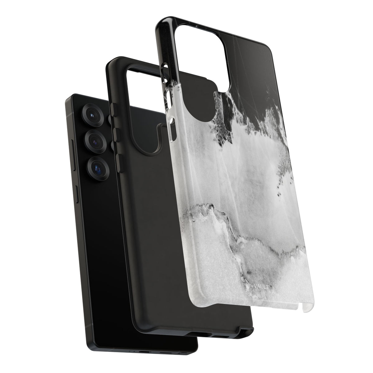 Marble Ink Tough Case — Black & White Abstract Phone Cover