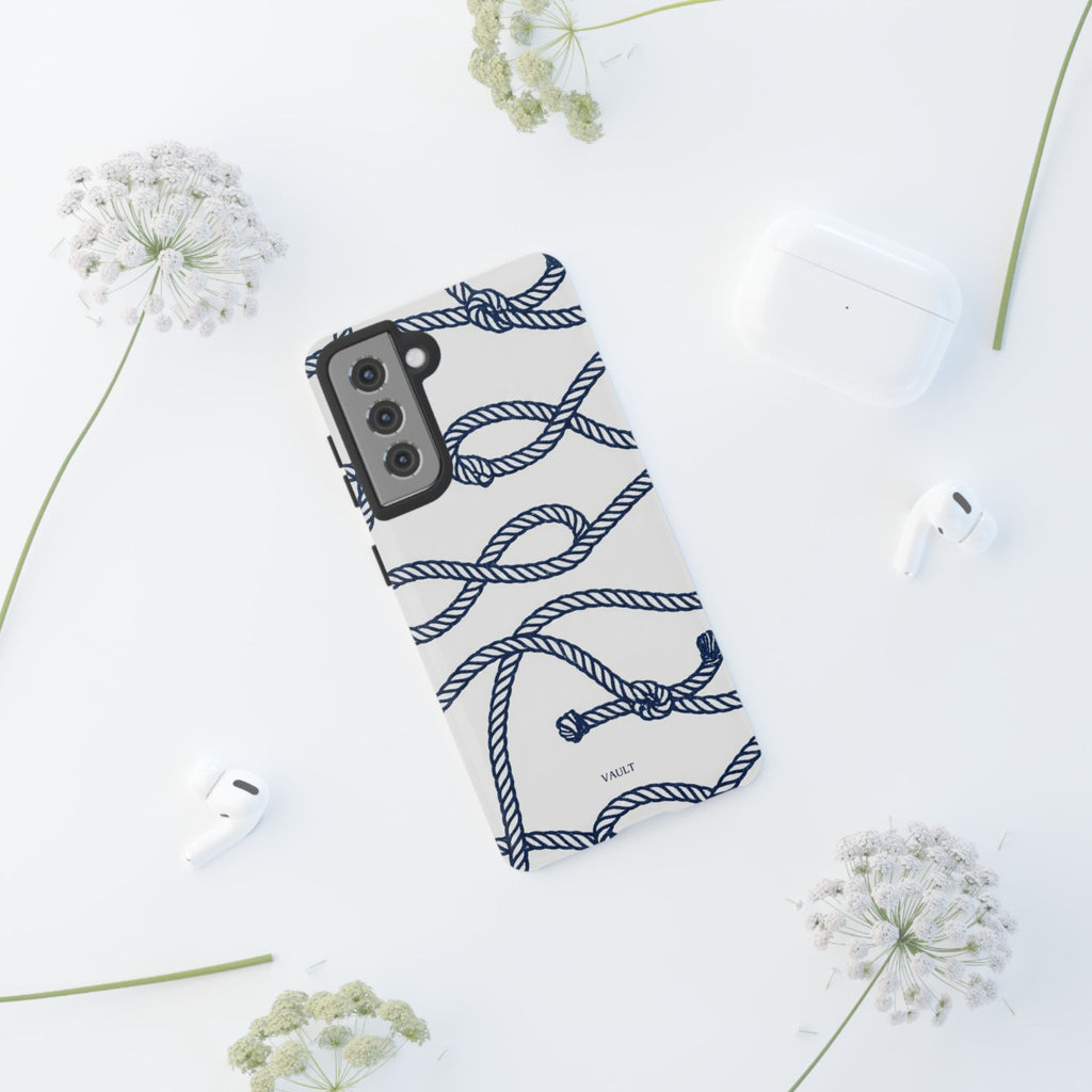 Nautical Rope Tough Case — Protective Phone Cover with Navy Knot Design
