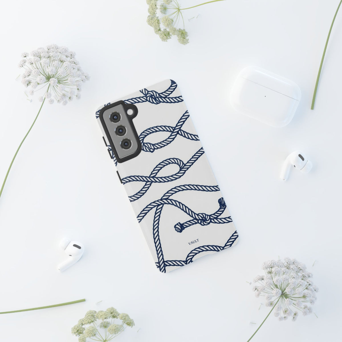 Nautical Rope Tough Case — Protective Phone Cover with Navy Knot Design