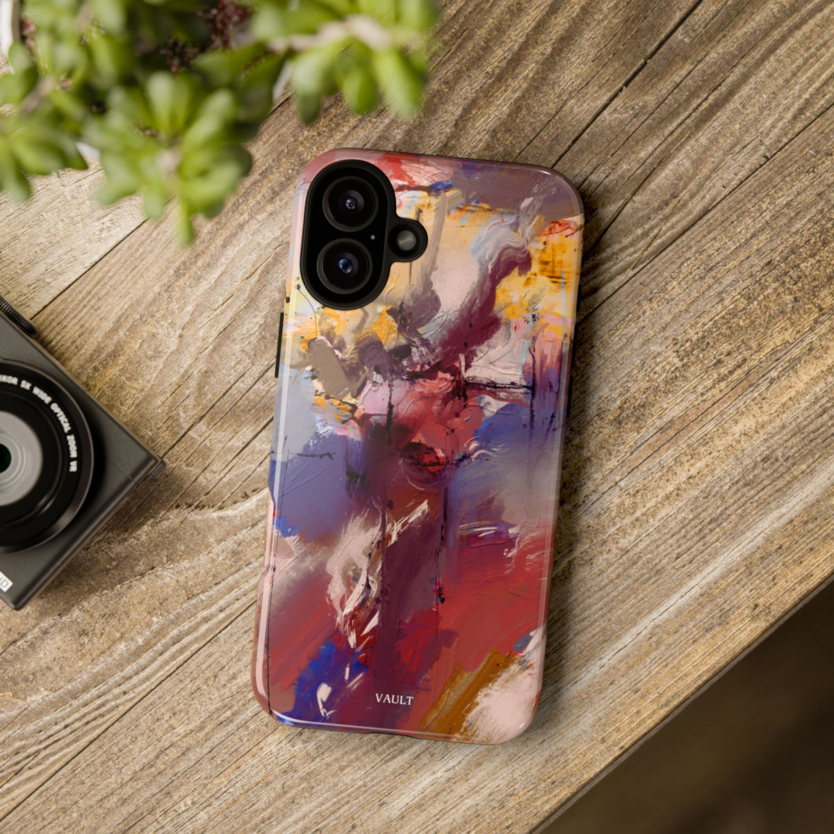 Abstract Brushstroke Tough Phone Case — Colorful Protective iPhone Cover