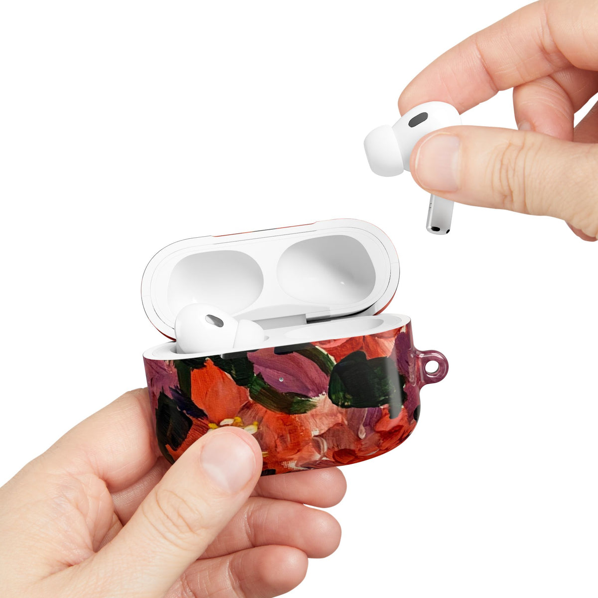 Floral Red Bloom AirPod Case