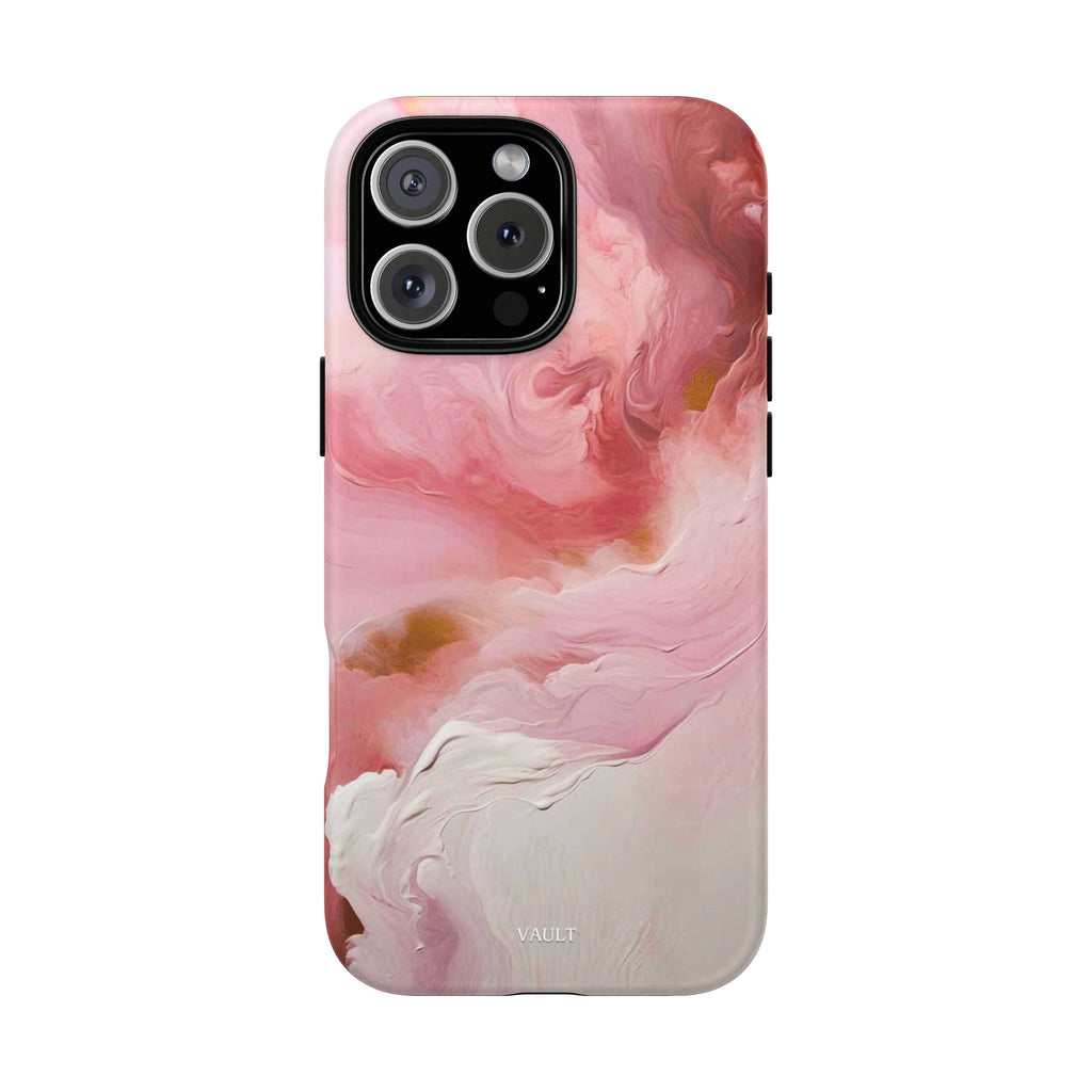 Pink Marble Tough Phone Case — Protective Artistic Phone Cover