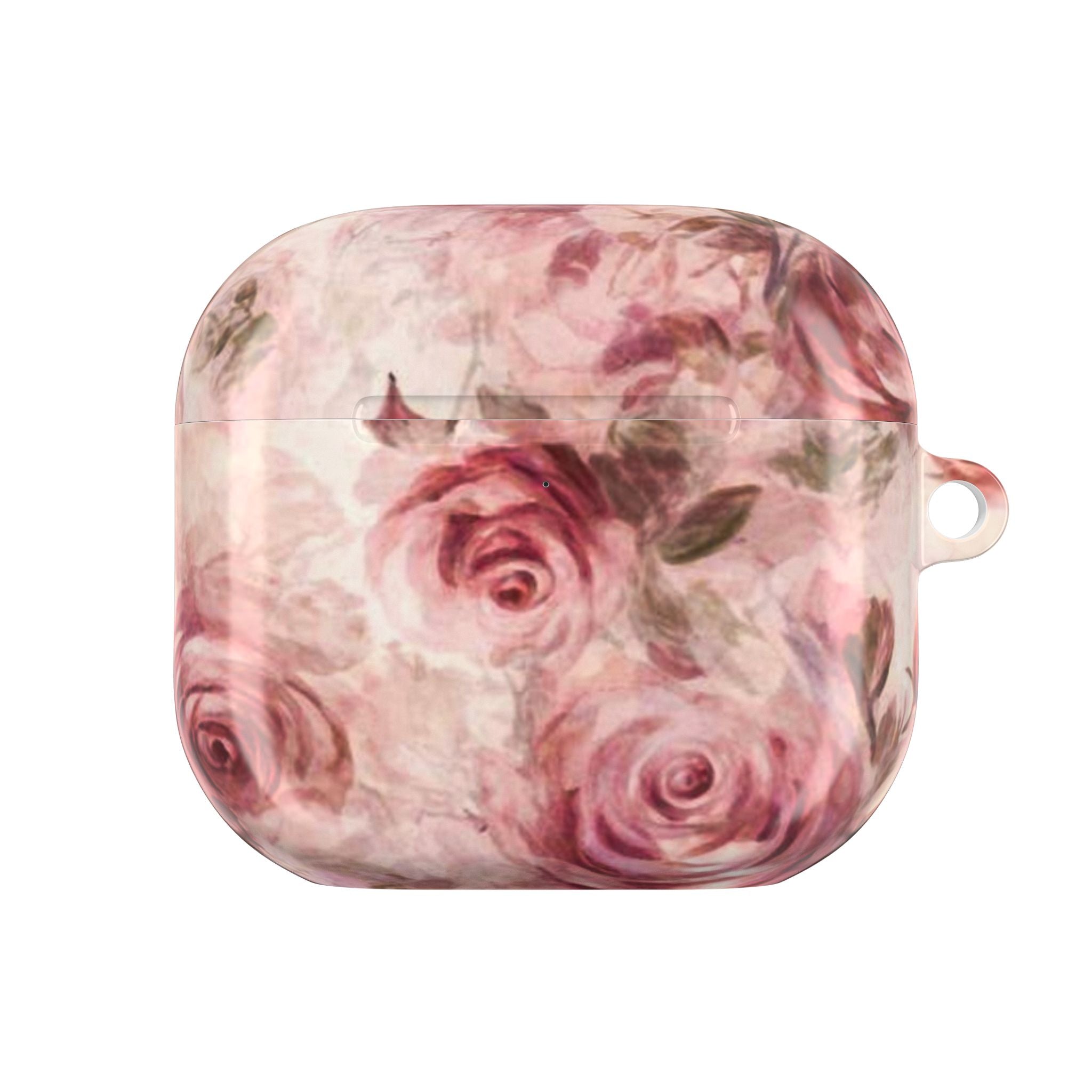 Floral Rose AirPod Case — Vintage Pink Watercolor Protection
