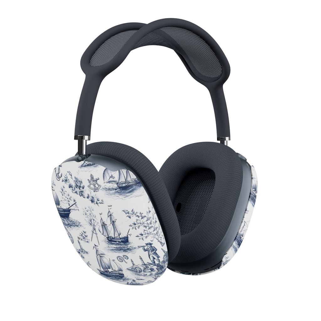 Nautical Toile AirPods Max Case — Blue Sailboat AOP Headphone Covers