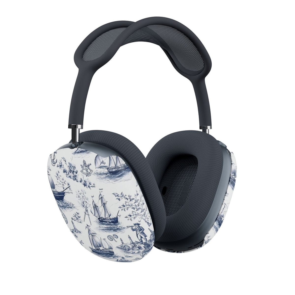 Nautical Toile AirPods Max Case — Blue Sailboat AOP Headphone Covers