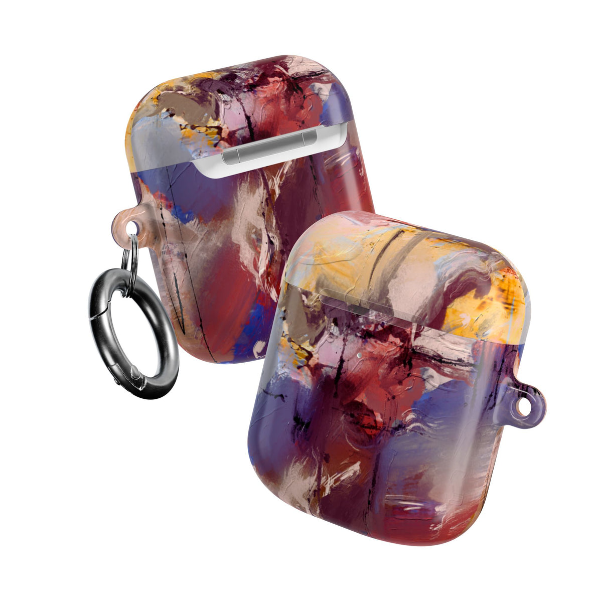 Abstract Paint Splash AirPod Case — Colorful Artistic Protective Cover