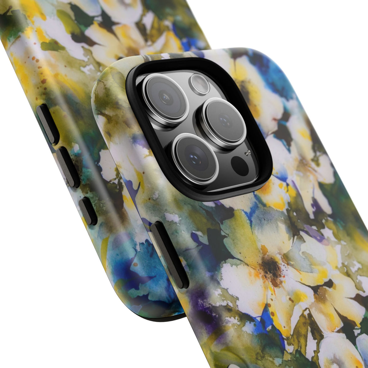 Floral Watercolor Tough Case – Yellow White Blossom Phone Cover