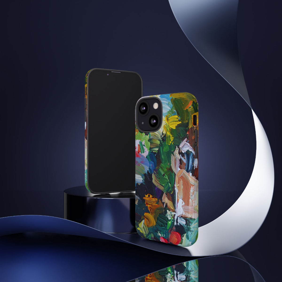 Abstract Paint Brushstroke Phone Case — Colorful Artistic Tough Case