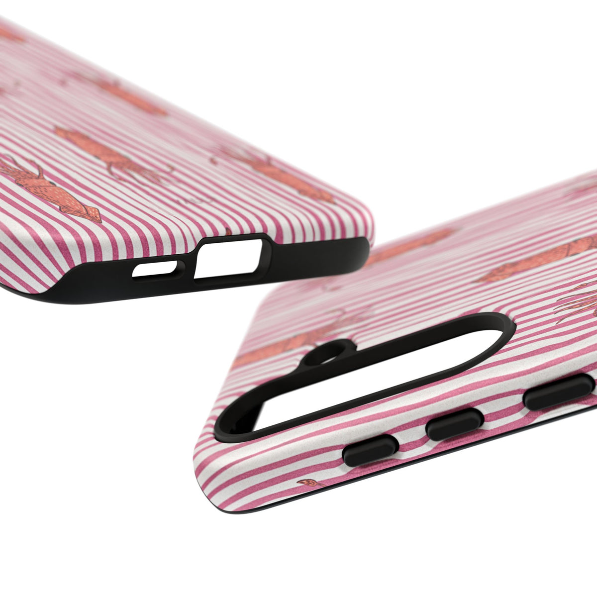 Squid Stripe Phone Case — Pink Nautical Sea Creature Pattern