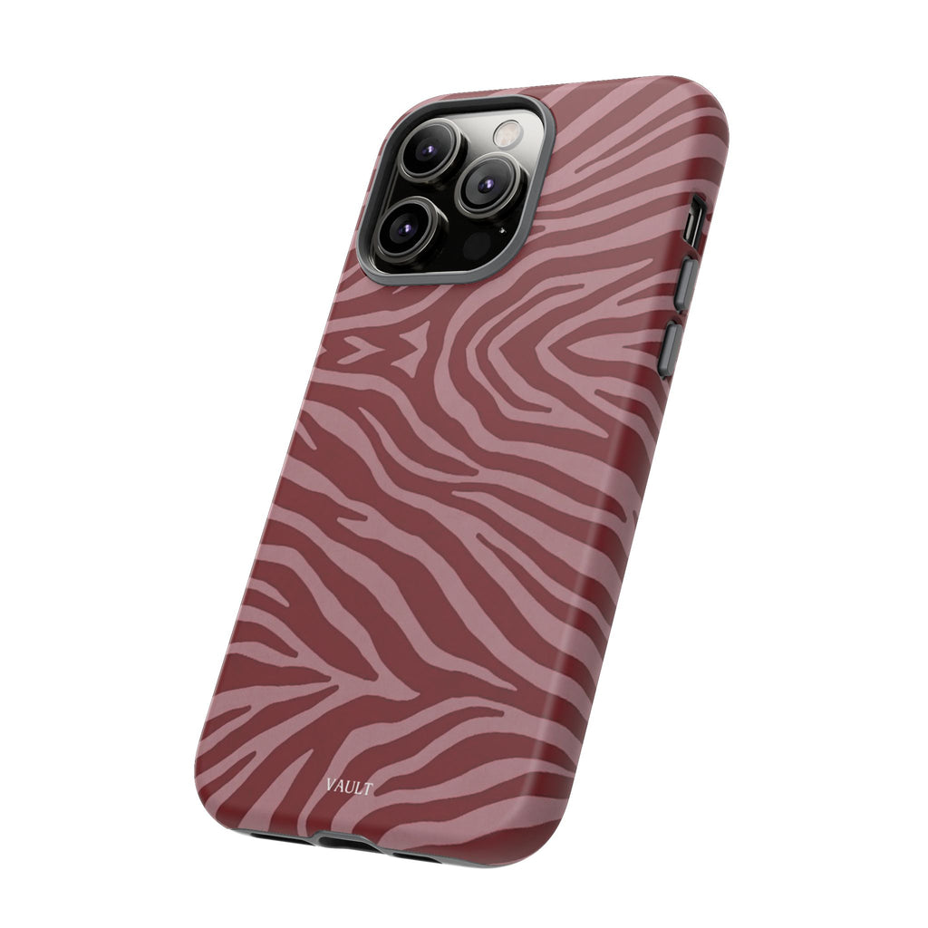 Red Zebra Print Tough Phone Case