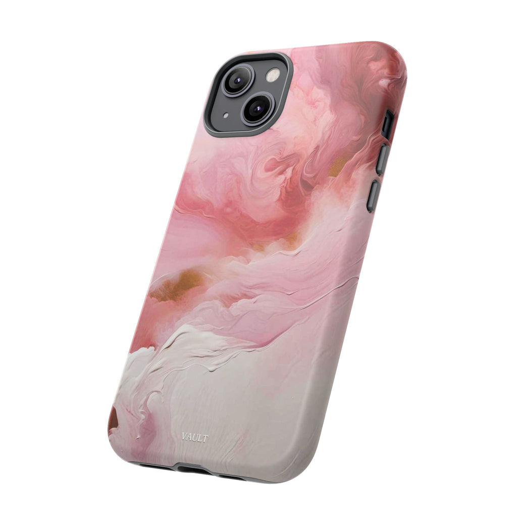 Pink Marble Tough Phone Case — Protective Artistic Phone Cover