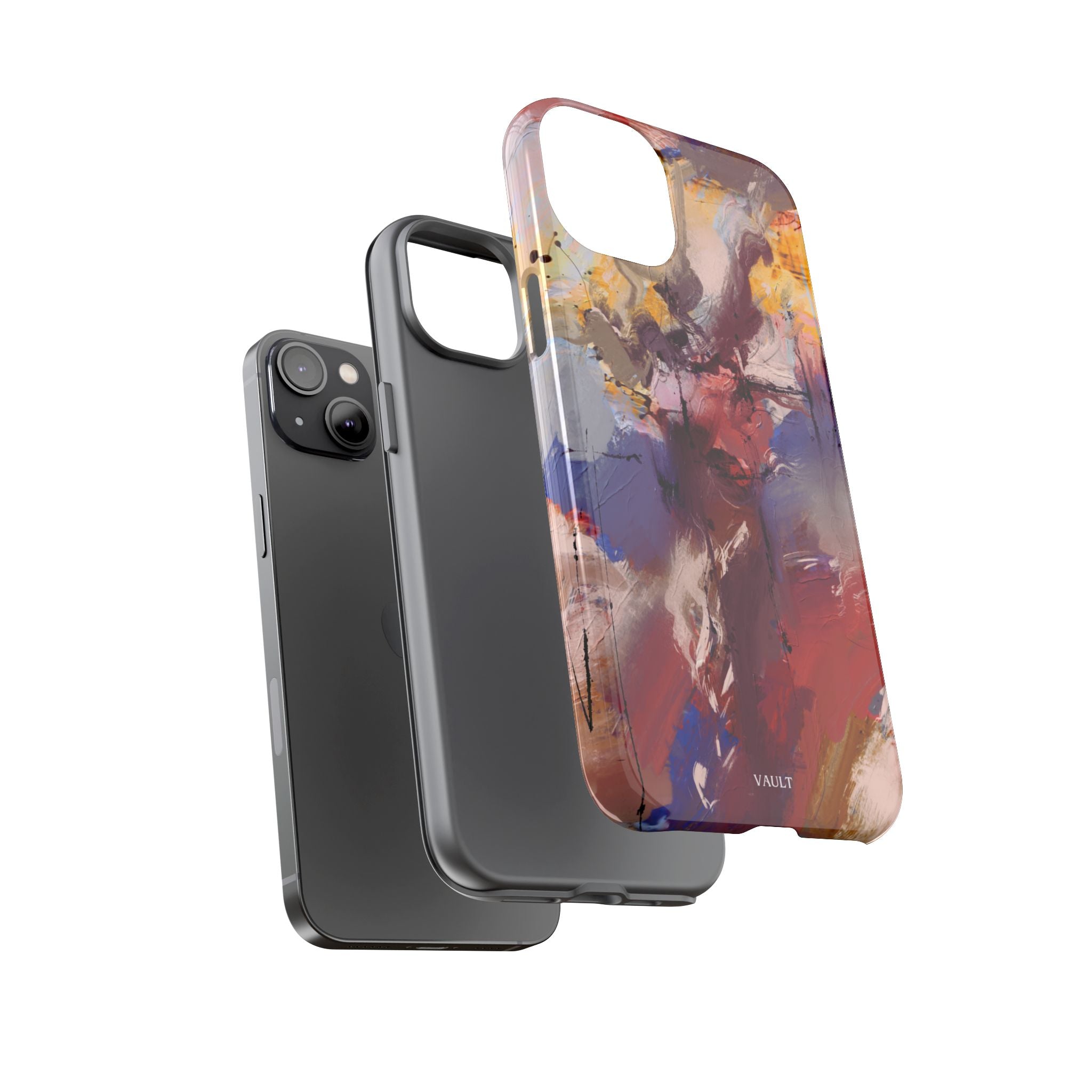 Abstract Brushstroke Tough Phone Case — Colorful Protective iPhone Cover