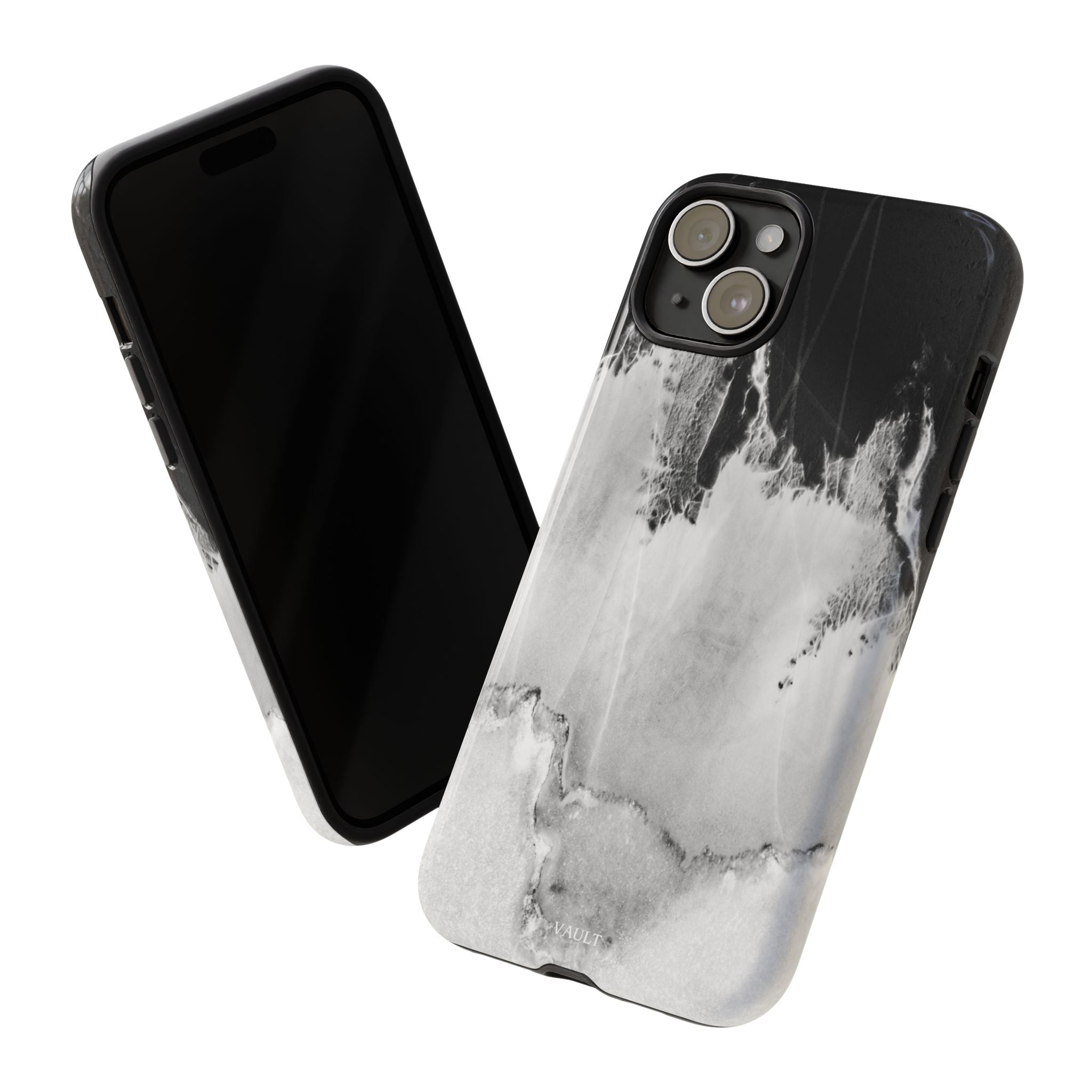 Marble Ink Tough Case — Black & White Abstract Phone Cover