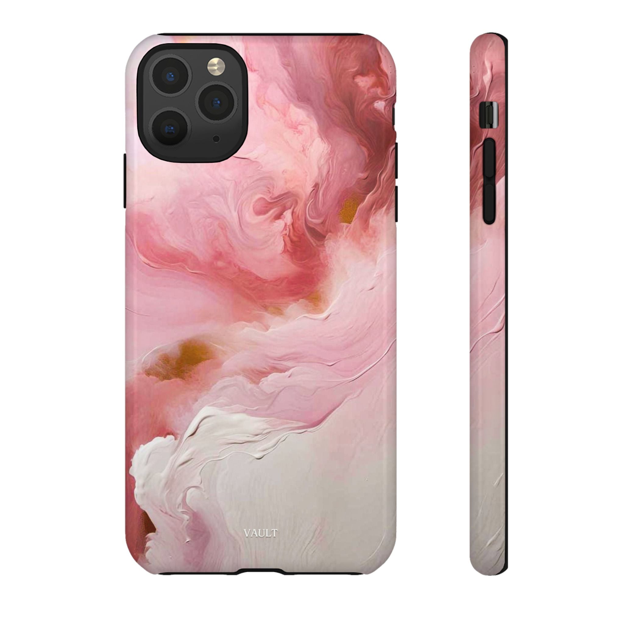 Pink Marble Tough Phone Case — Protective Artistic Phone Cover