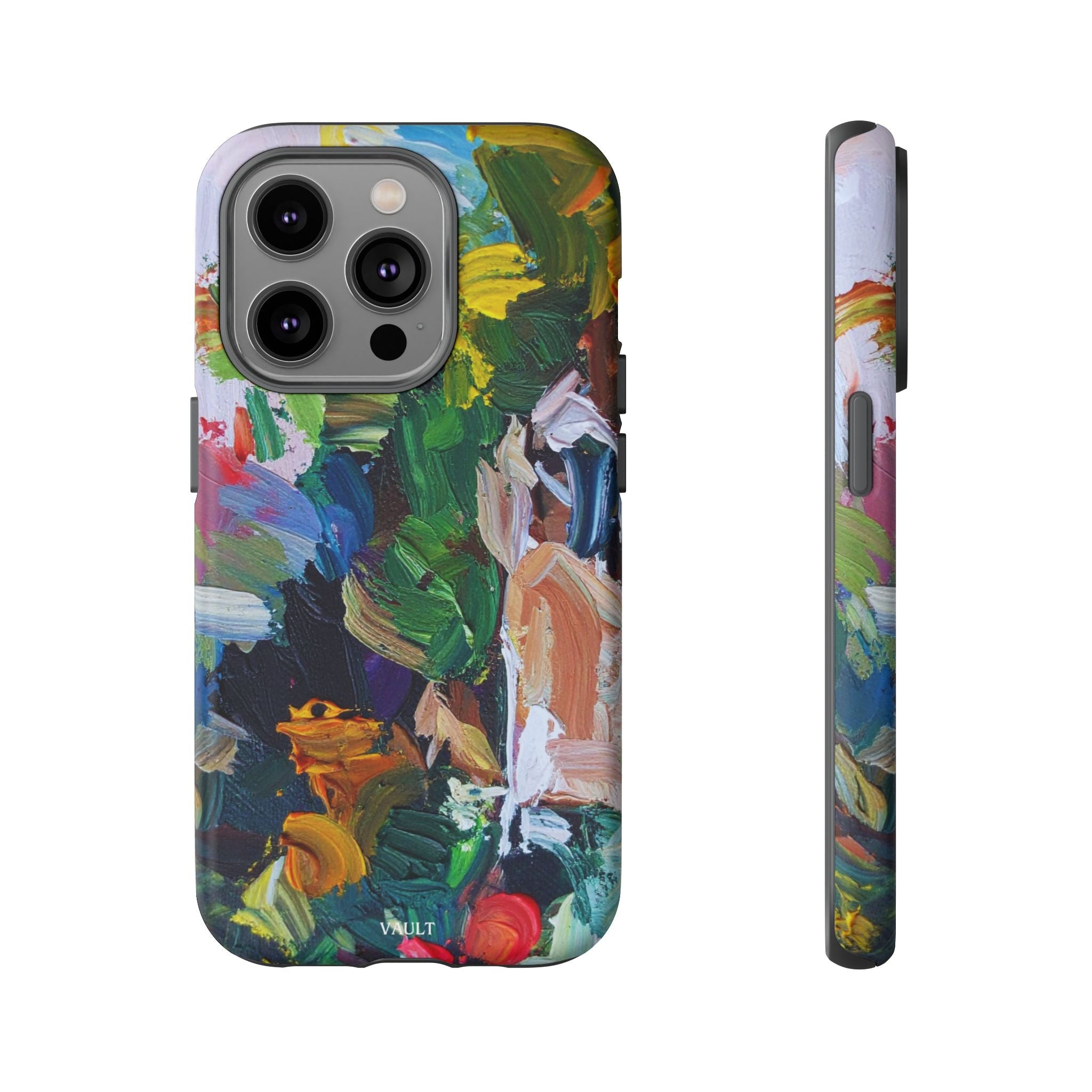Abstract Paint Brushstroke Phone Case — Colorful Artistic Tough Case