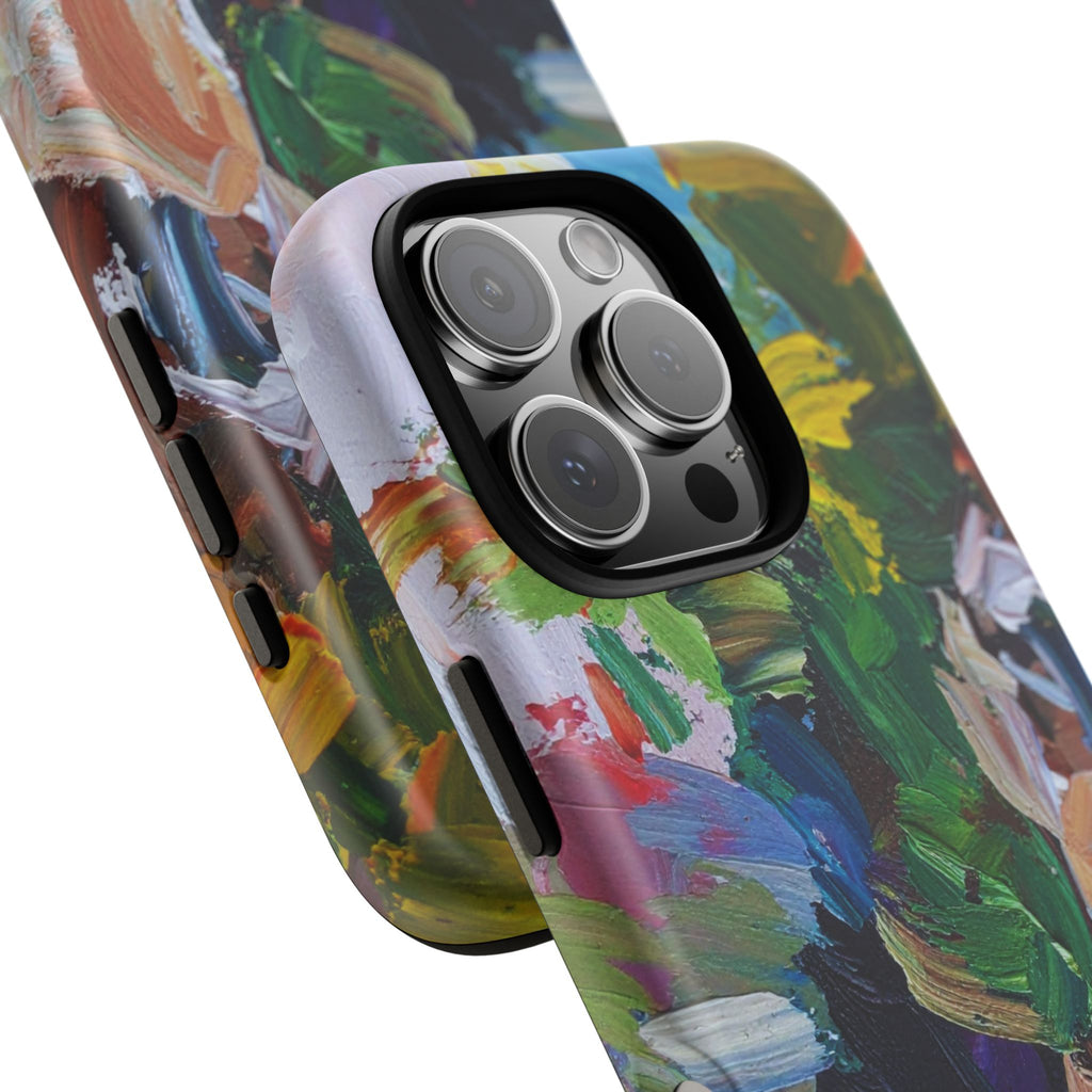 Abstract Paint Brushstroke Phone Case — Colorful Artistic Tough Case